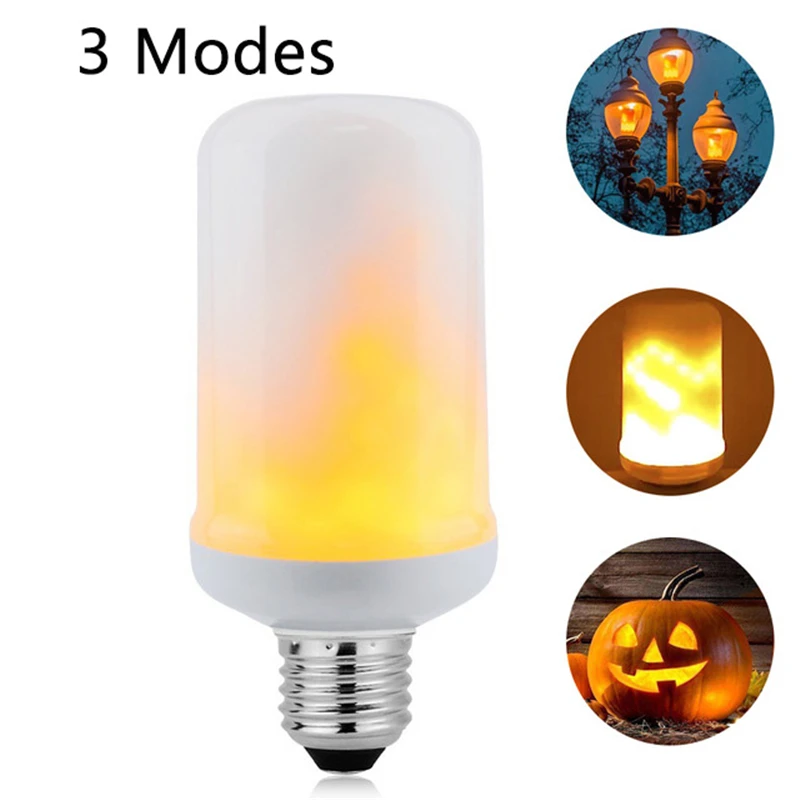 

1-10PCS E27 LED Flame Effect Bulb 12W E14 Led Flame Lamp B22 Simulate Nature Fire Flickering 85-265V Atmosphere Decorative Light