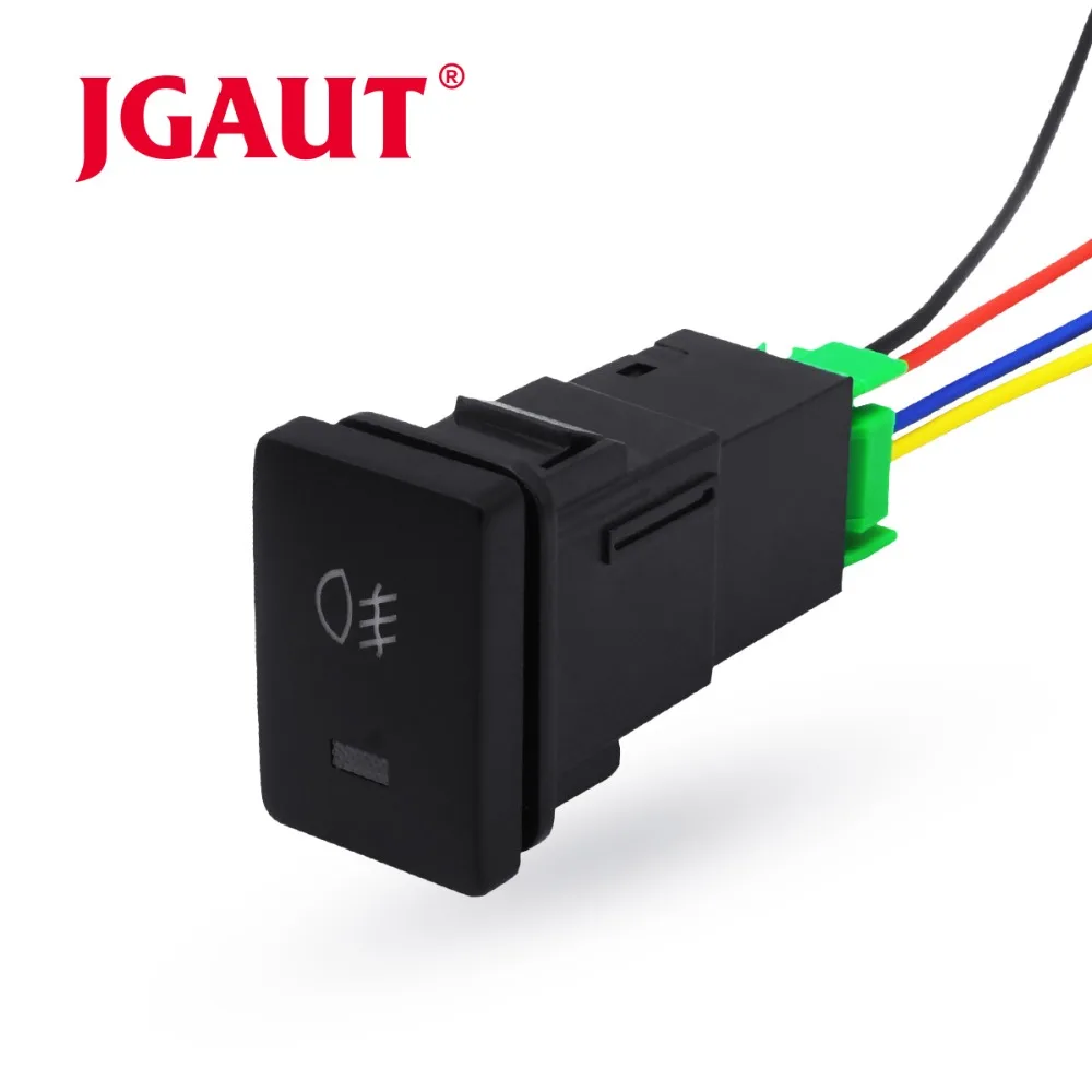

JGAUT ABS 12V LED Light Car Fog LED Switch Lamp Light On-Off Button for Toyota Camry Corolla Car Fog Light On/Off Button