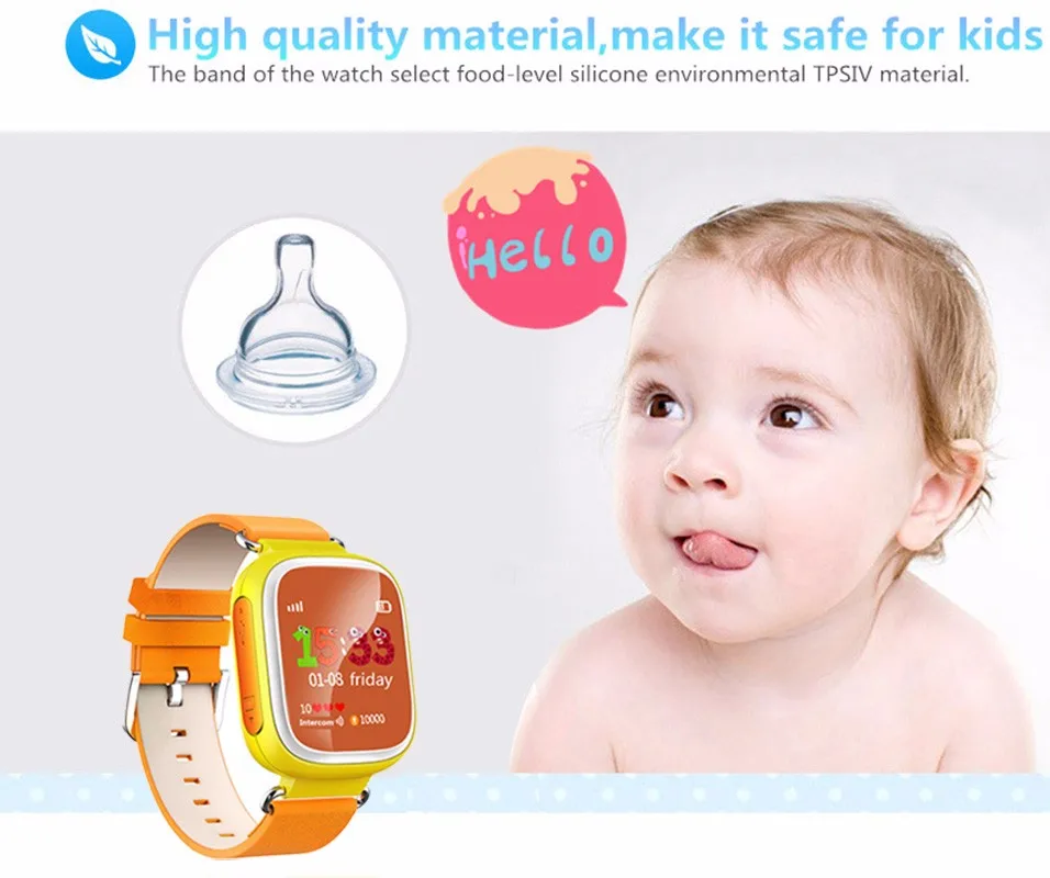 Популярные детские GPS Смарт часы наручные часы SOS вызова Расположение Finder локатор устройства трекер для малыша безопасный анти потерял Мониторы детские подарок Q80