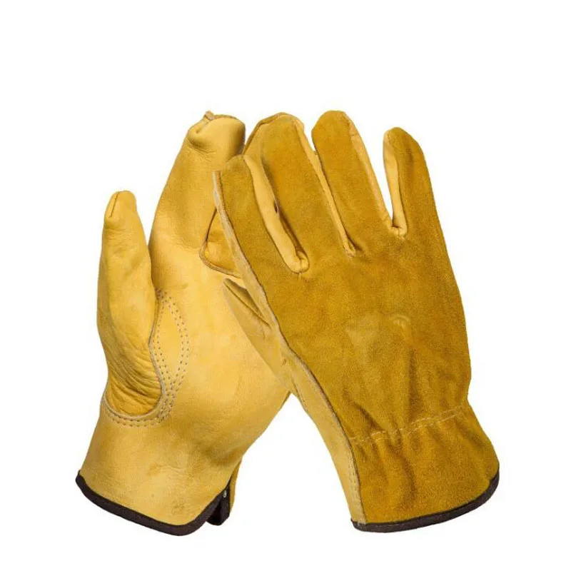 Men Working Gloves Cowhide Anti-friction Repair Transport Garden Labor Protection Wear Safety Workers Welding Moto Gloves Men Working Gloves Cowhide Anti-friction Repair Transport Garden Labor Protection Wear Safety Workers Welding Moto Gloves