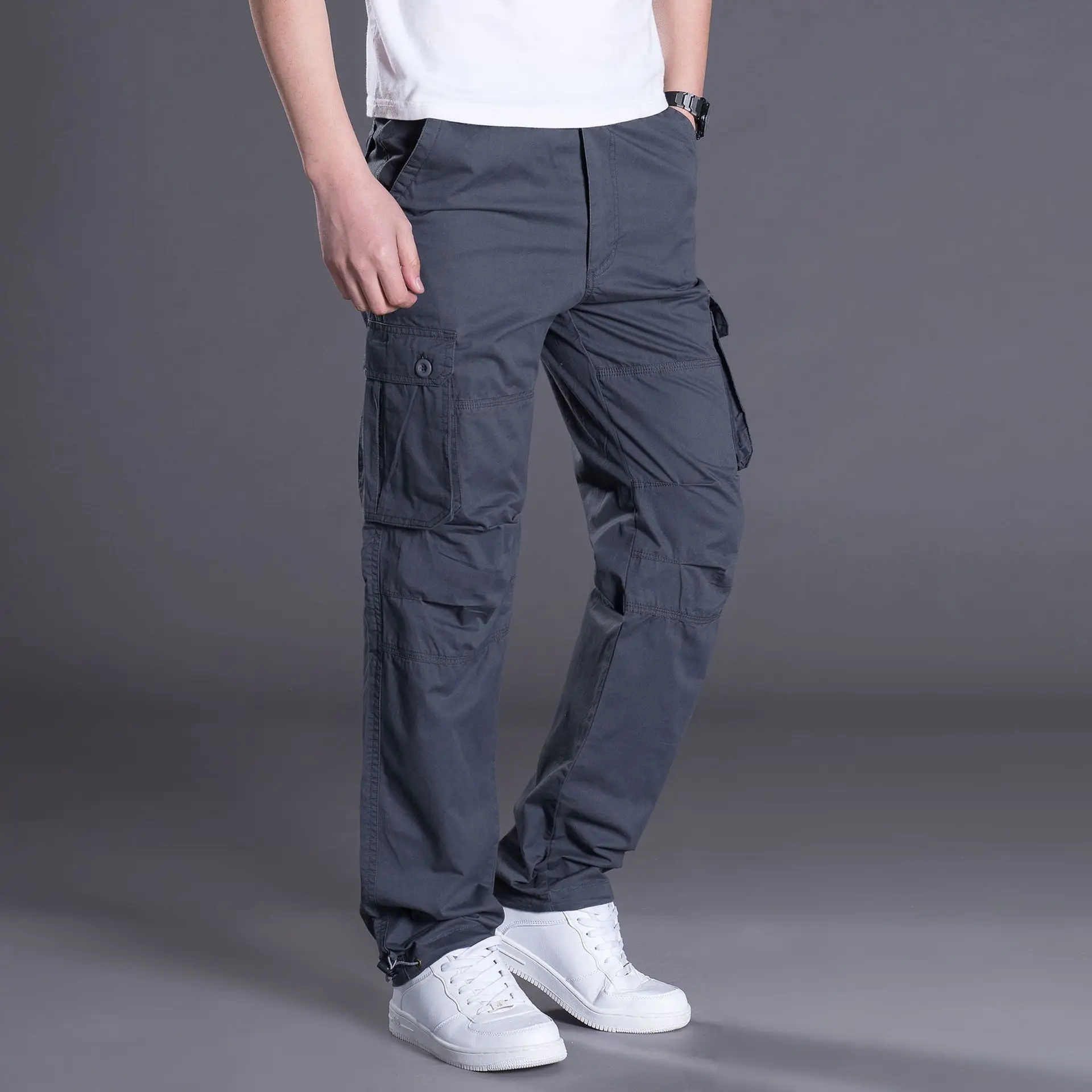 ICPANS Cargo Pants Men Military Style Army Casual Cotton With Many ...