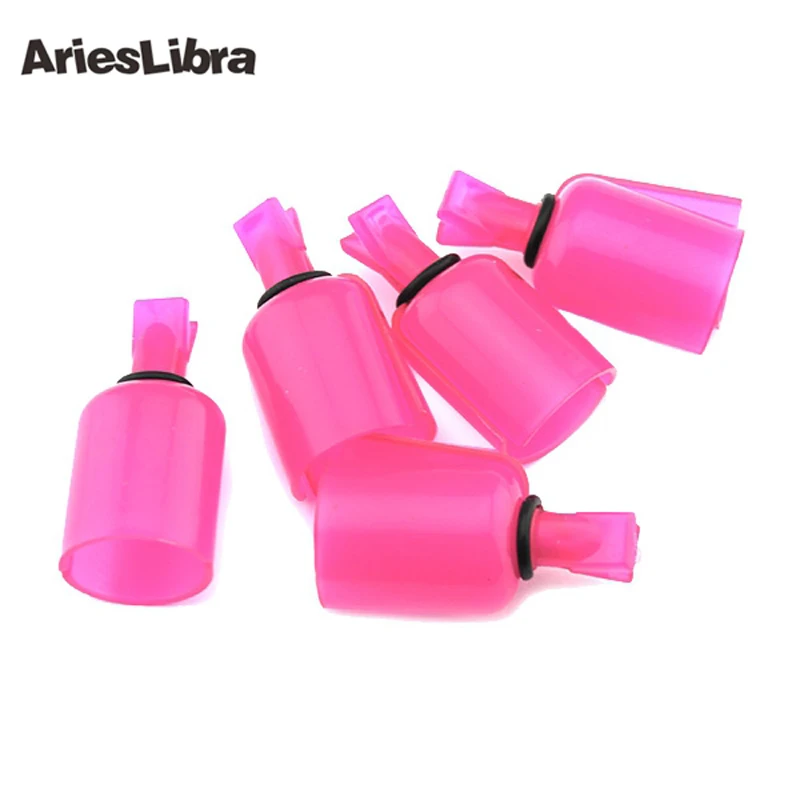 

AriesLibra 5pcs/lpt Pink Wearable Acrylic Nail Art UV Gel Soak Off Clip Cap Remover Wrap Polish Tool Nail Art-Salon Clip Art
