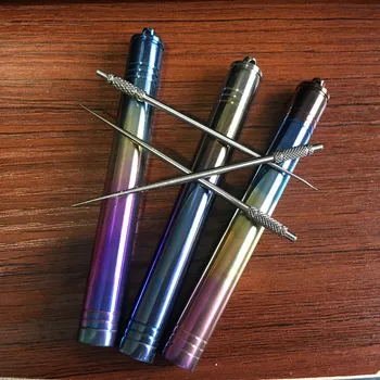 

1PC Titanium Alloy Toothpick Holder Anti-metal Allergy Fruit Fork Tick Teeth Tasteless Clean Outdoor Antibacterial Hygiene Tool