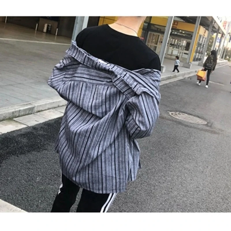 Streetwear Punk Rave Fashion Vestido Man Blouse  (14)