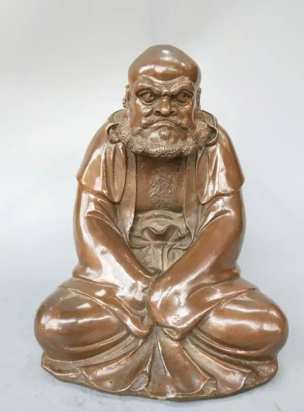 

Chinese pure brass Bodhidharma Buddha statue