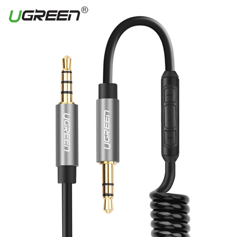 Ugreen спиральный аудио кабель Jack 3 5 мм Aux для Xiaomi redmi note 4x honor 9 lite Автомобильное