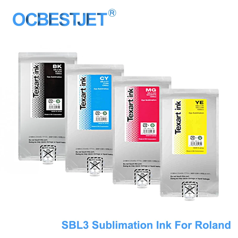 1000 мл SBL3 сублимационная чернильная сумка для Roland Texart RT-640 XT-640 принтера Texart SBL3 сублимационная краска(4 цвета на выбор