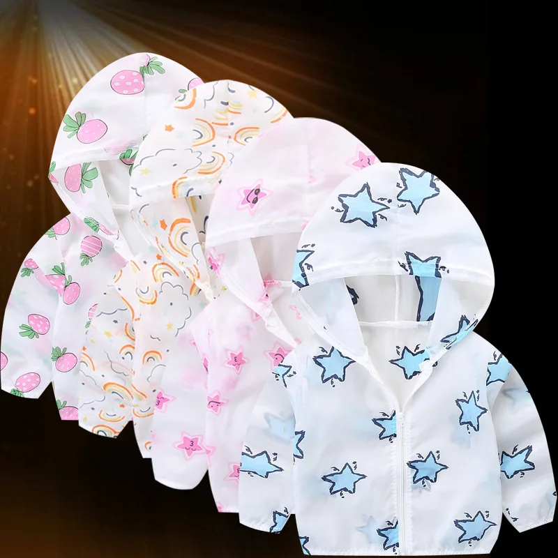 

2019 Summer New Kids Wear Baby Boy Skin Clothes Print Coat Baby Girl Air Conditioning Jacket