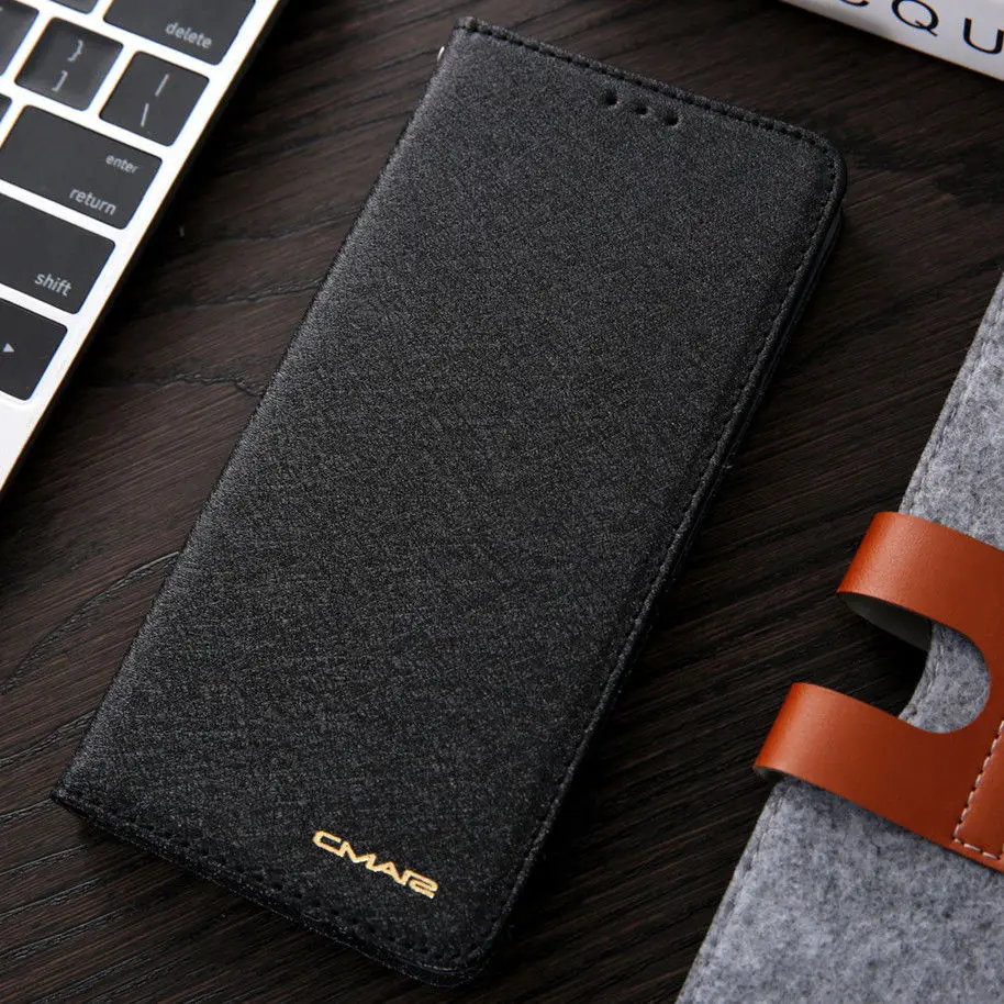 Для samsung S7 EDGE S8 S9 Note 9/S10/S10+ Note 10+ роскошный кожаный бумажник с отделением для карт и фото Тонкий чехол с магнитной застежкой - Цвет: Black
