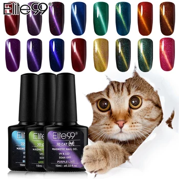 Elite99 10 ml Cat Eye Gel Nagellack Nicht Moving Cat Eye Linie Semi Permanent Magnetische Nagel Gel Lack Lack weg tränken Nagel Gel