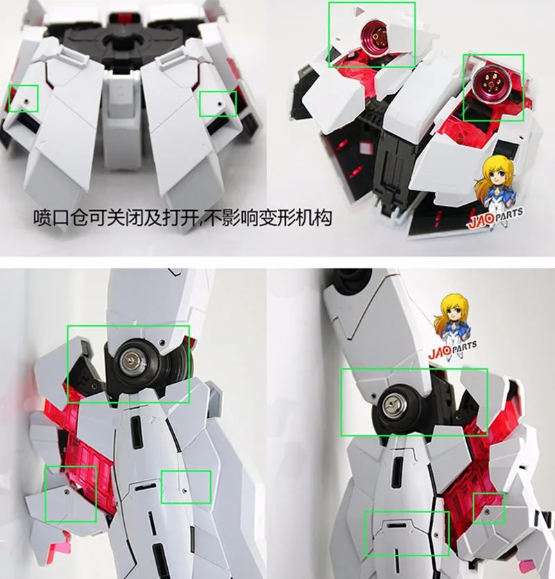 JAOparts металлические модифицированные части набор для Bandai PG 1/60 RX-0 единорог Gundam DJ006