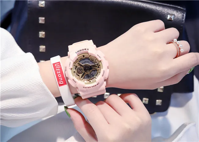 Модные женские часы Ins Стиль повседневные минимализм спортивные цифровые часы Современные водонепроницаемые мужские наручные часы