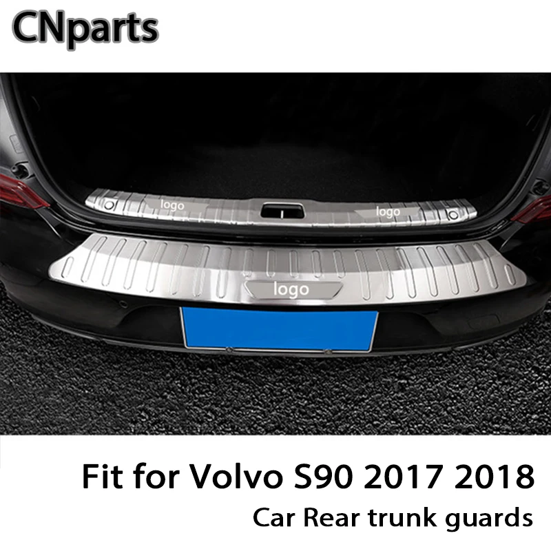

CNparts For Volvo S90 2017 2018 Auto Car Rear Trunk Door Bumper Anti Scratch Strips Accessories