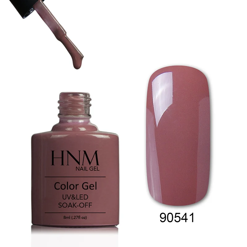 HNM Гель-лак для ногтей, цветной флакон, 8 мл, телесный, розовый, красный, полуперманентный базовый топ, грунтовка, гибридный лак для тиснения - Цвет: Coral Orange