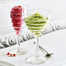 Новые стеклянные чашки креативные чашки для воды Модные Коктейльные стеклянные чашки для мороженого прозрачные бокалы вечерние пивные бокалы для вина посуда для питья