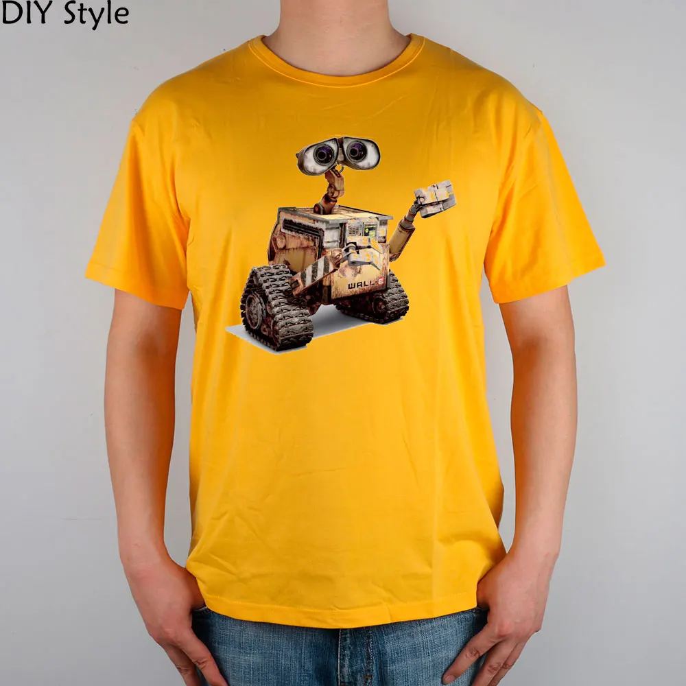 Футболка Wali с рисунком аниме WALL E Мужская футболка из лайкры и хлопка новый дизайн
