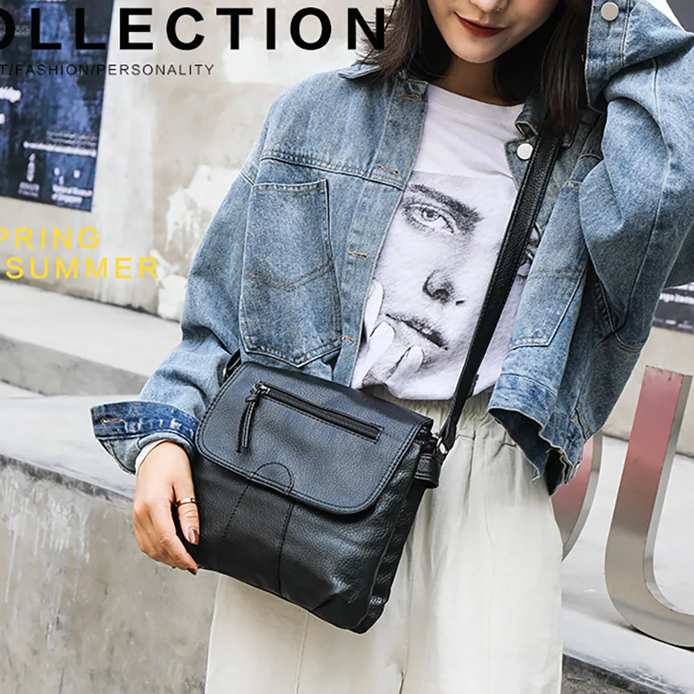 

Woman's Small Diagonal Bag Single Shoulder Wild Personality Crossbody Washable Leather Messenger Bags Zipper Handbag 10Sep 25