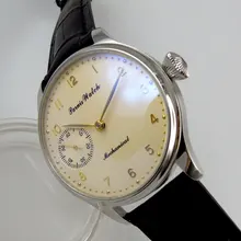 Fashion 44mm Parnis black dial green numbers black PVD case Automatic Men's business Watch 4F Fashion 44mm Parnis black dial green numbers black PVD case Automatic Men's business Watch 4F