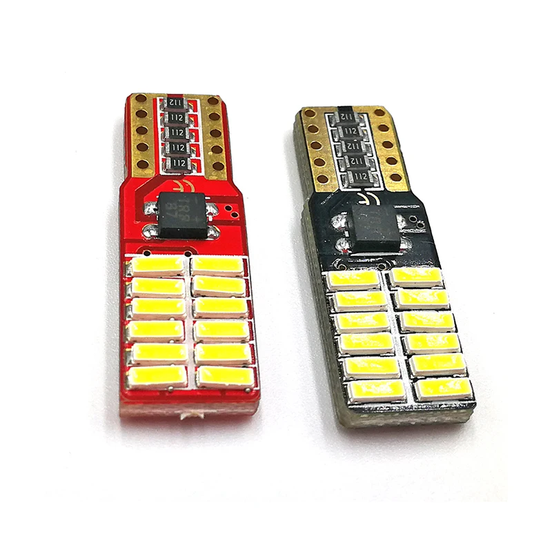 T10 bulb led 194 T10 led canbus t10 24SMD 4014 car LED signal light canbus error free led parking car styling Fog lamp4