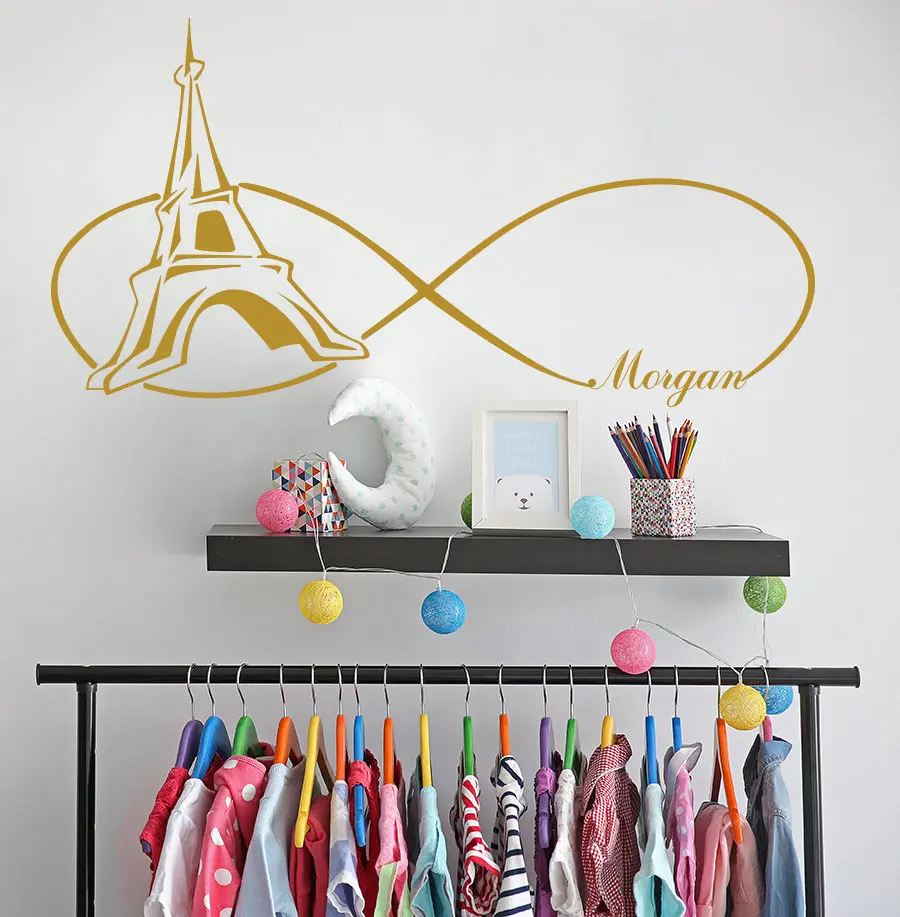Vinyl Decals for Girls Wall Decals Paris Themed Bedroom Wall Sticker