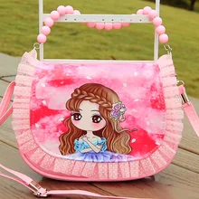 Искусственная кожа принцесса мультфильм Монета Изменить кошелек через тело телефона мешок денег bolsa carteira feminina для маленьких девочек