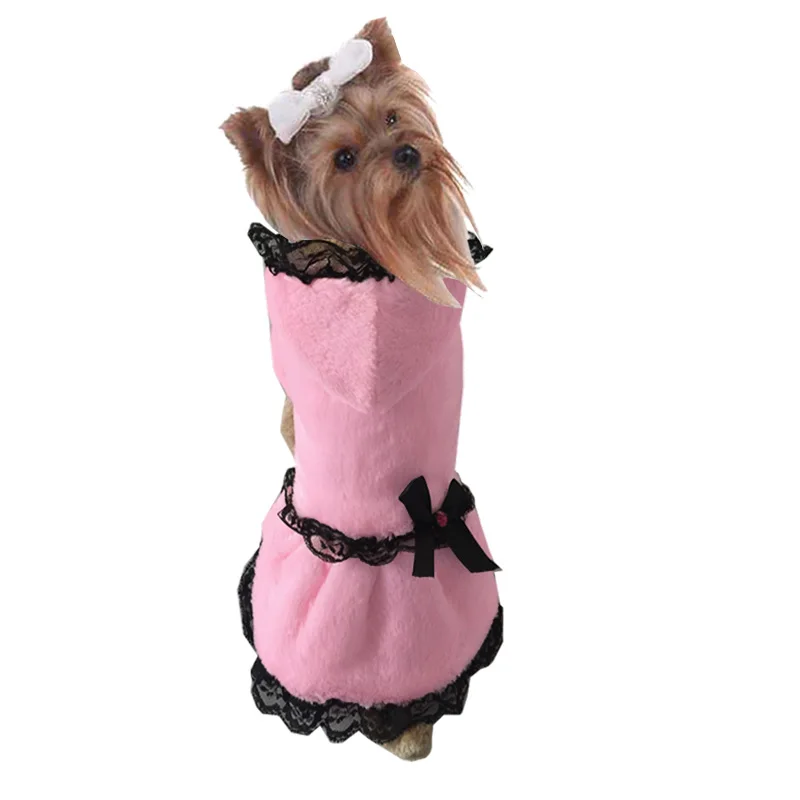 

Pink Luxury Girl Design Pet Dogs Winter Dress Coat Free Shipping Dogs Clothes new clothing for puppy dog