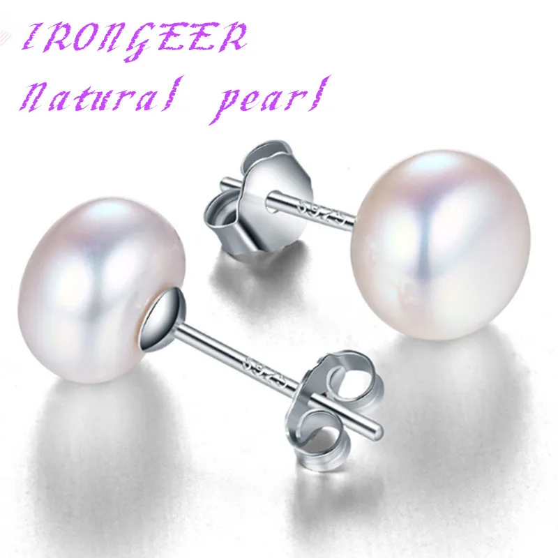 

wholesale classic style 6-7mm Natural steamed billed pearl sterling silver stud earrings S925 sterling-silver-jewelry