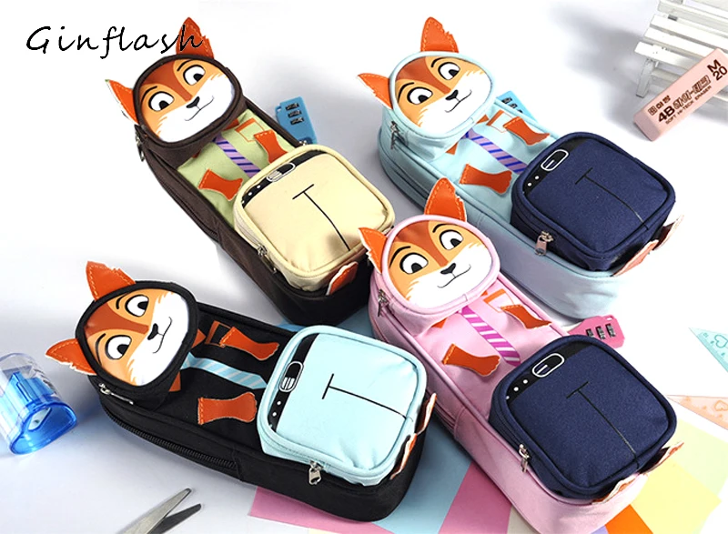 1 шт. тканевый чехол карандаш с рисунком животных|large pencil case|pencil casepencil case canvas |