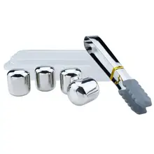 Бар из нержавеющей стали кубики льда многоразовые охлаждающие камни ведро Волшебная водка охладитель пива, вина бар держатель виски охладитель инструмент BB4