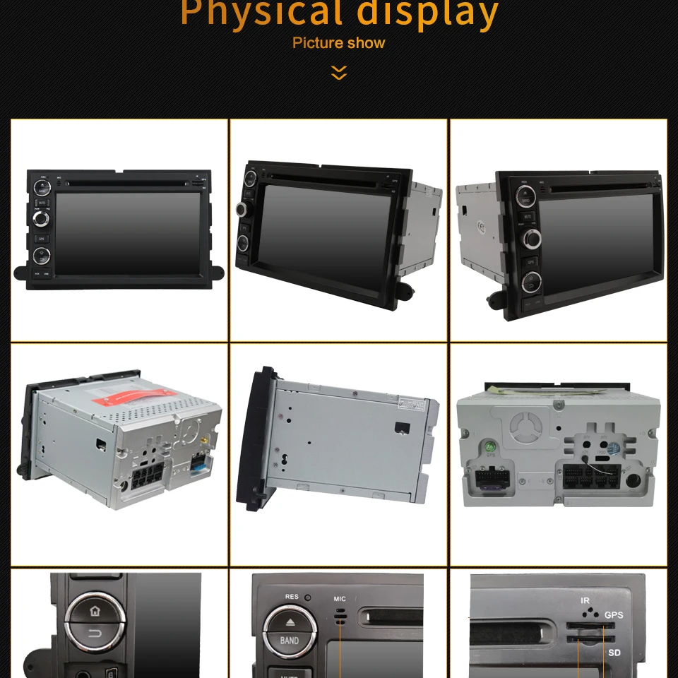 Best KLYDE 4G WIFI Android 8.0 7.1 Octa Core 4GB RAM+32GB Car DVD Player Radio For Ford Escape Explorer Mustang Freestyle Expedition 6