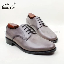 CIE Бесплатная доставка, сшитые на заказ ручной работы круглый Plain Toe светло-серый ручная роспись Кружево-Up Derby Повседневное до середины икры кожа Для мужчин shoed222