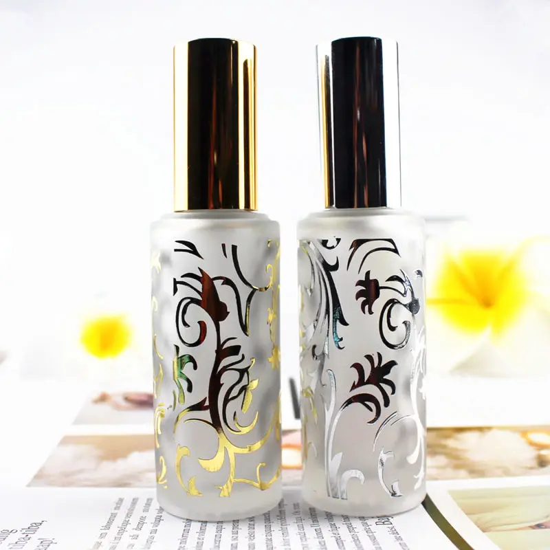 

1PC 50ML Frostesd Glass Perfume Spray Bottle Refillable Travel Perfume Atomizer Empty Perfume Cosmetic Packaging Bottle