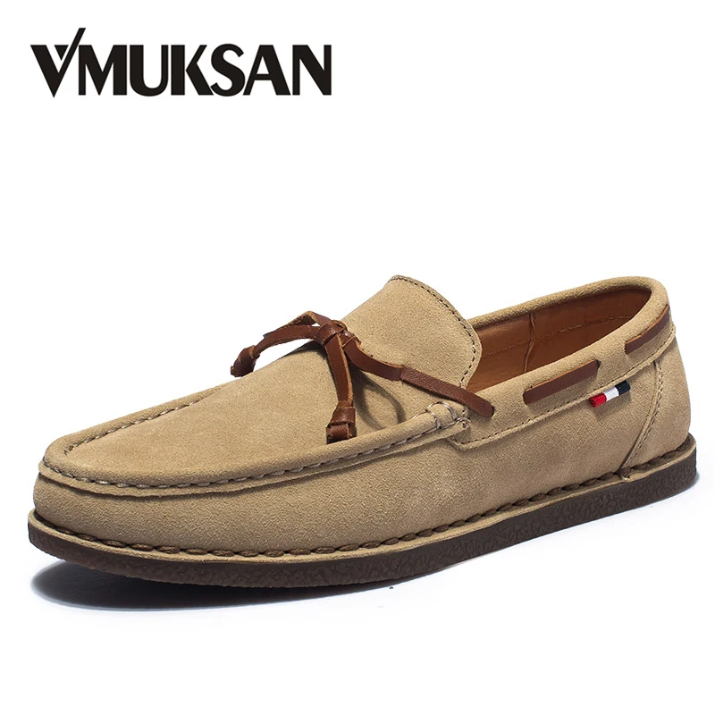 

VMUKSAN Brand Fashion Men's Shoes High Quality Suede Leather Casual Men Loafers Breathable Slip-On Moccasins Mens Brand New Soft