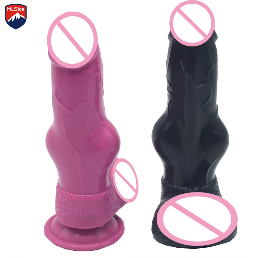 Mlsice Realistic Animal Cock Dog Dildo Anal Sex Toys,fetish Porn Adult Toy  Canine Penis With Strong Suction Cup For Women Couple - Dildos - AliExpress