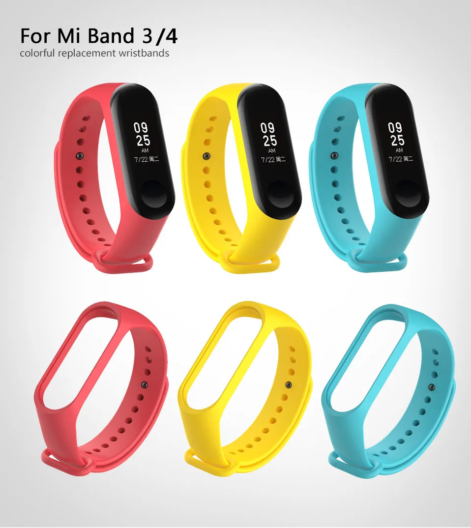 ALANGDUO ремешки для xiaomi mi Band 3 4 аксессуары сменный силиконовый ремешок для xiaomi mi4 браслет