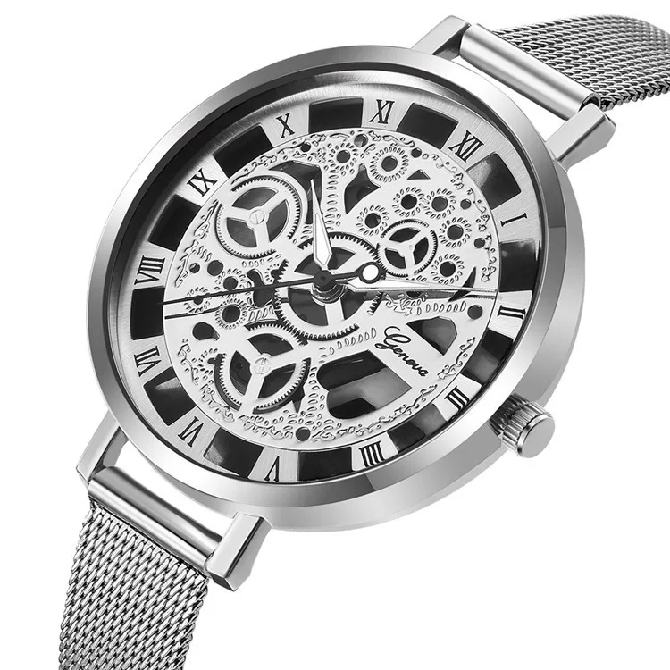 REBIRTH женские часы для женщин Скелет Montre Femme Мода Bayan Kol Saati женские наручные часы браслет zegarek damski - Цвет: sliver