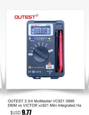 OUTEST 3 3/4 Multitester VC921 3999 DMM против ВИКТОР vc921 мини интегрированный портативный карманный цифровой мультиметр