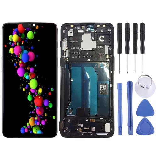

LCD Screen and Digitizer Full Assembly with Frame for OnePlus 6(Black)