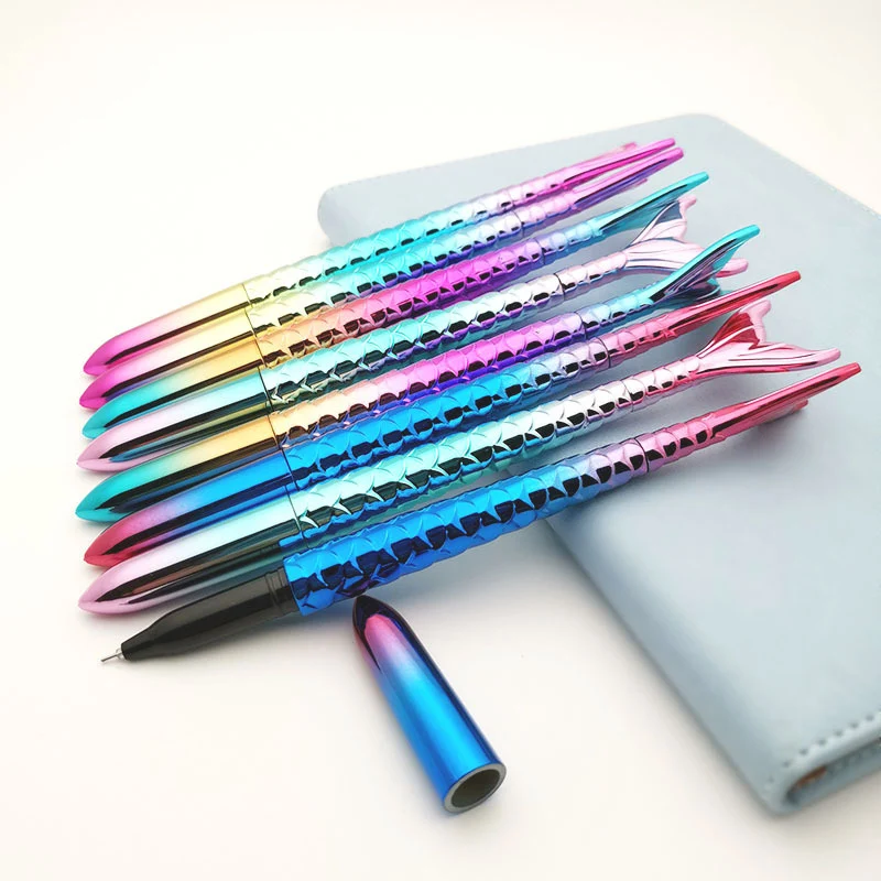 

1PC Cute Mermaid Pens 0.38mm Gradient Gel Pens Kawaii Neutral Pens For Kids Girls Gifts School Supplies Lovely Stationery