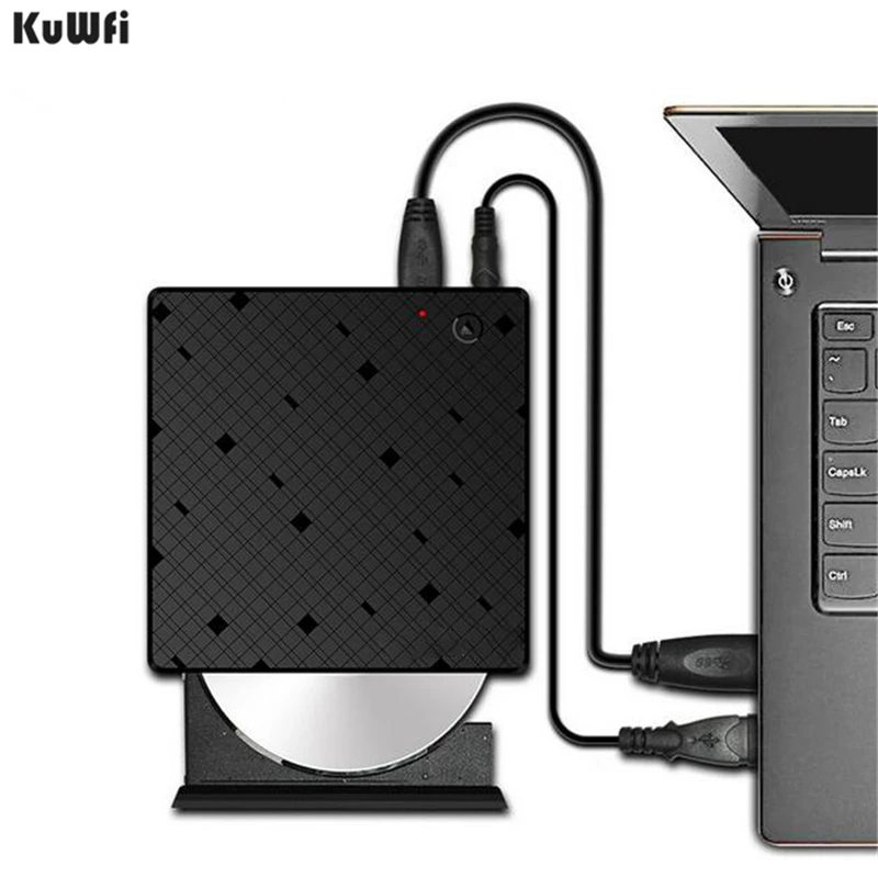 

KuWFi Type C USB 3.1 External DVD/CD Burner RW CD/DVD ROM Drive Player Optical Drive for Mac/PC/Apple Laptop/OS/Windows