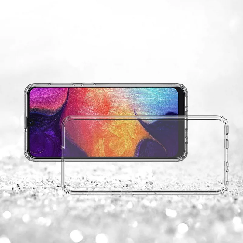 Для samsung Galaxy A40 чехол Кристальный Гибридный Бампер прозрачный жесткий акриловый задняя крышка для samsung Galaxy A70 A50 A30 A10 чехол