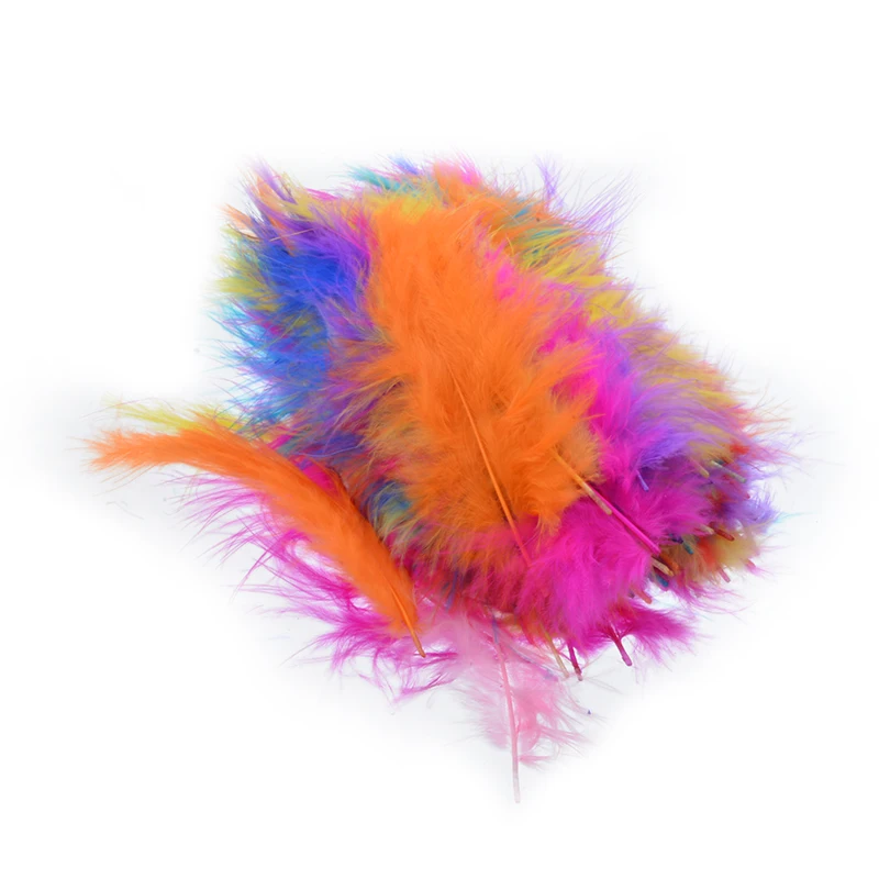 Dozzlor 6 цветов 100 шт/партия натуральные гусиные перья хорошее качество DIY украшения для украшения шаров наполнитель материал аксессуары - Цвет: 4