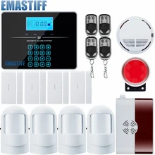 Touch LCD keypad Wireless&wired GSM SMS Home Security Alarm System support PIR/Door Sensors