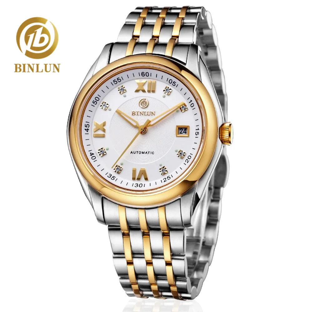

BINLUN Men's Watches Business Luxury Automatic Watch Waterproof Sapphire Crystal Rome Dial Mechanical Watches