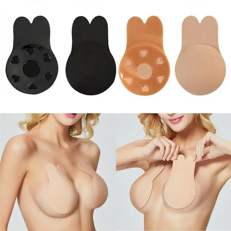

Silicone Nipple Cover Pad Breath Reusable Self Adhesive Silicone Bra Breast Nipple Cover Pasties Pads Invisible Bra Chest Paste