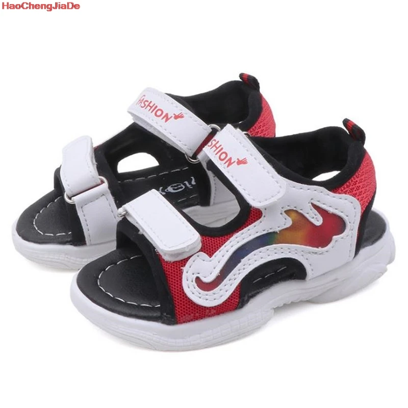 

HaoChengJiaDe Kids Summer Sandals for Children Girls Shoes Flats Breathable Anti-slippery Girls Boys Fashion Princess Beach Shoe