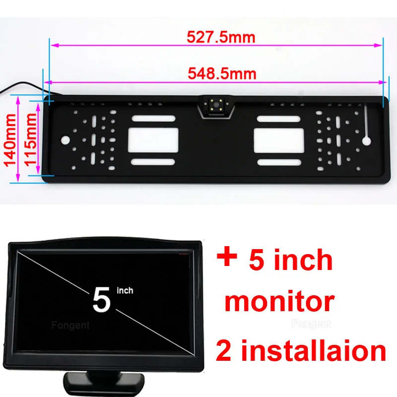 Wireless Vehicle font b Camera b font European License Plate Frame Backup Car Number Rear View