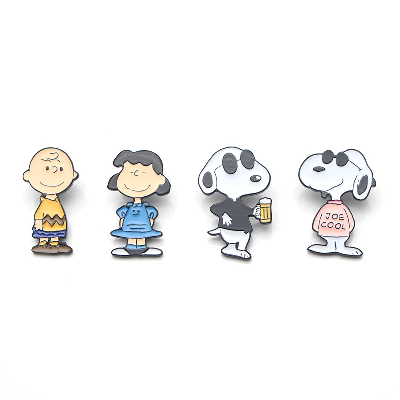 

Cartoon Dogs Brooches for men women Zinc alloy Enamel Pins medal Cute insignia For backpack clothes bag decoration Badges E0317
