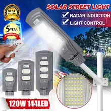 Уличный Солнечный уличный светильник 40/90/120W светодиодный солнечный светильник движения PIR Сенсор дистанционного Управление стены синхронизации лампа Сад Освещение Безопасности