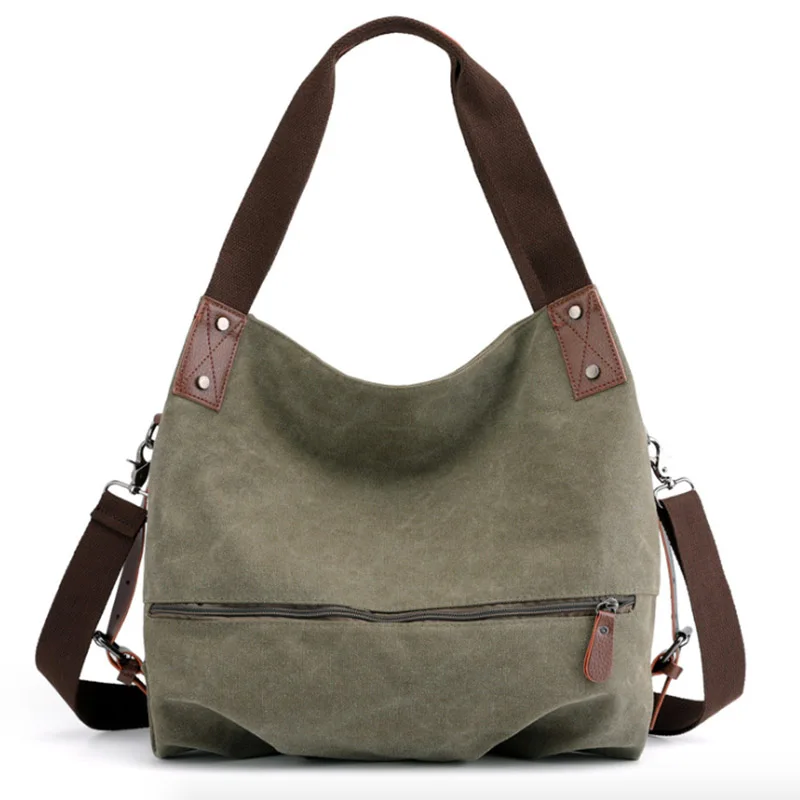 Женские повседневные сумки, новые стильные женские сумки через плечо, сумки для женщин, новые женские холщовые сумки-мессенджеры, повседневные сумки - Цвет: Зеленый